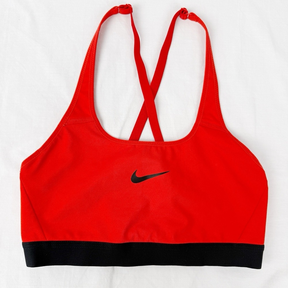Nike Red and Black Sports Bra